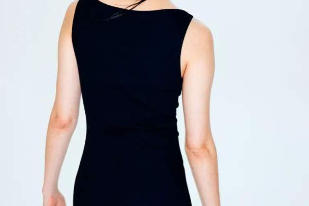 Vestido ajustado de canalé