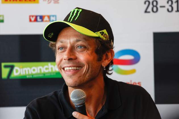 Valentino Rossi, durante una rueda de prensa Valentino Rossi, durante una rueda de prensa