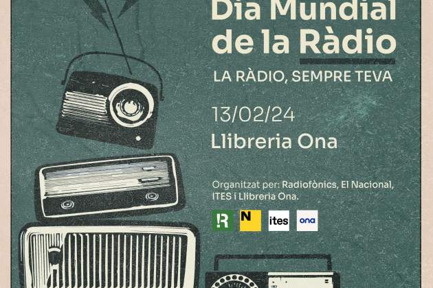 Cartell dia mundial de la ràdio Radiofònics i El Nacional