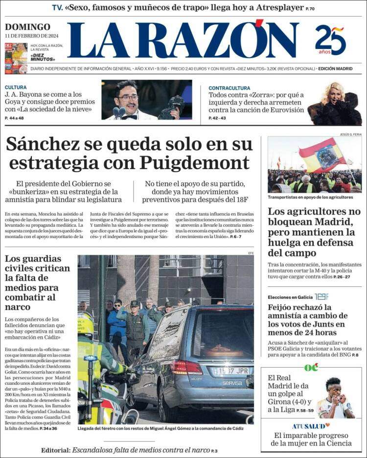 Portada La Razón Portada La Razón