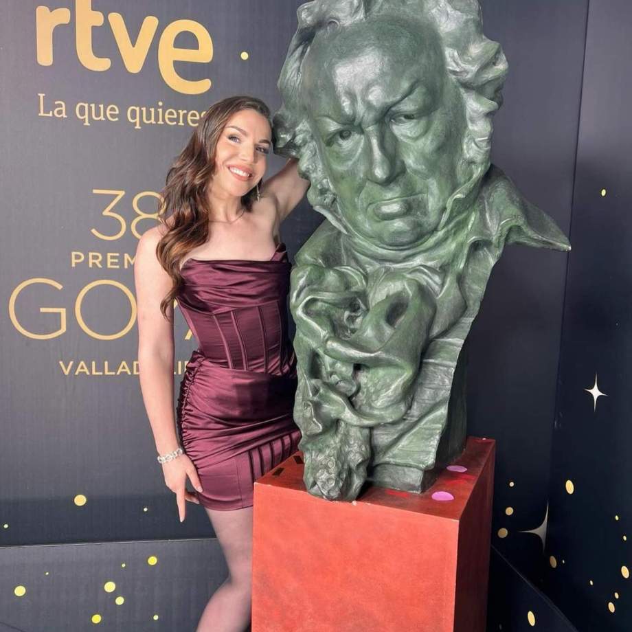 Inés Hernanrd presentadora de la catifa vermella dels Goya / RTVE