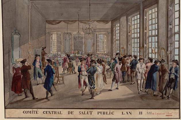 Representación del Comité de Salud Pública (1794). Fuente Bibloithèque Nationale de France