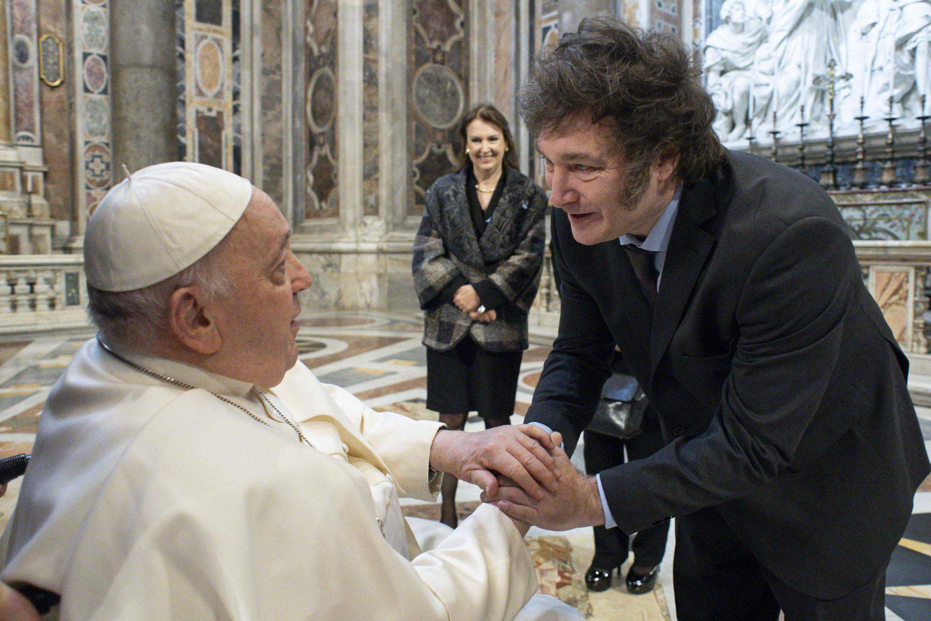 El Papa i Milei rebaixen tensions en la seva primera trobada al Vaticà