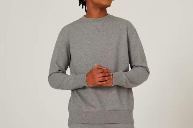 Sudadera fitness recta cuello redondo Hombre Domyos1