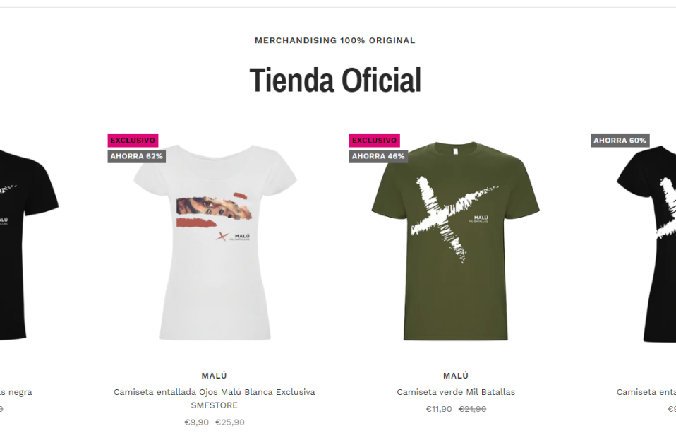 Tienda oficial de Malú Tienda oficial de Malú