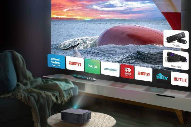 Proyector WiFi Bluetooth Full HD 1080P 4K Soporte, 16000 Lúmenes WiMiUS Proyector 5G