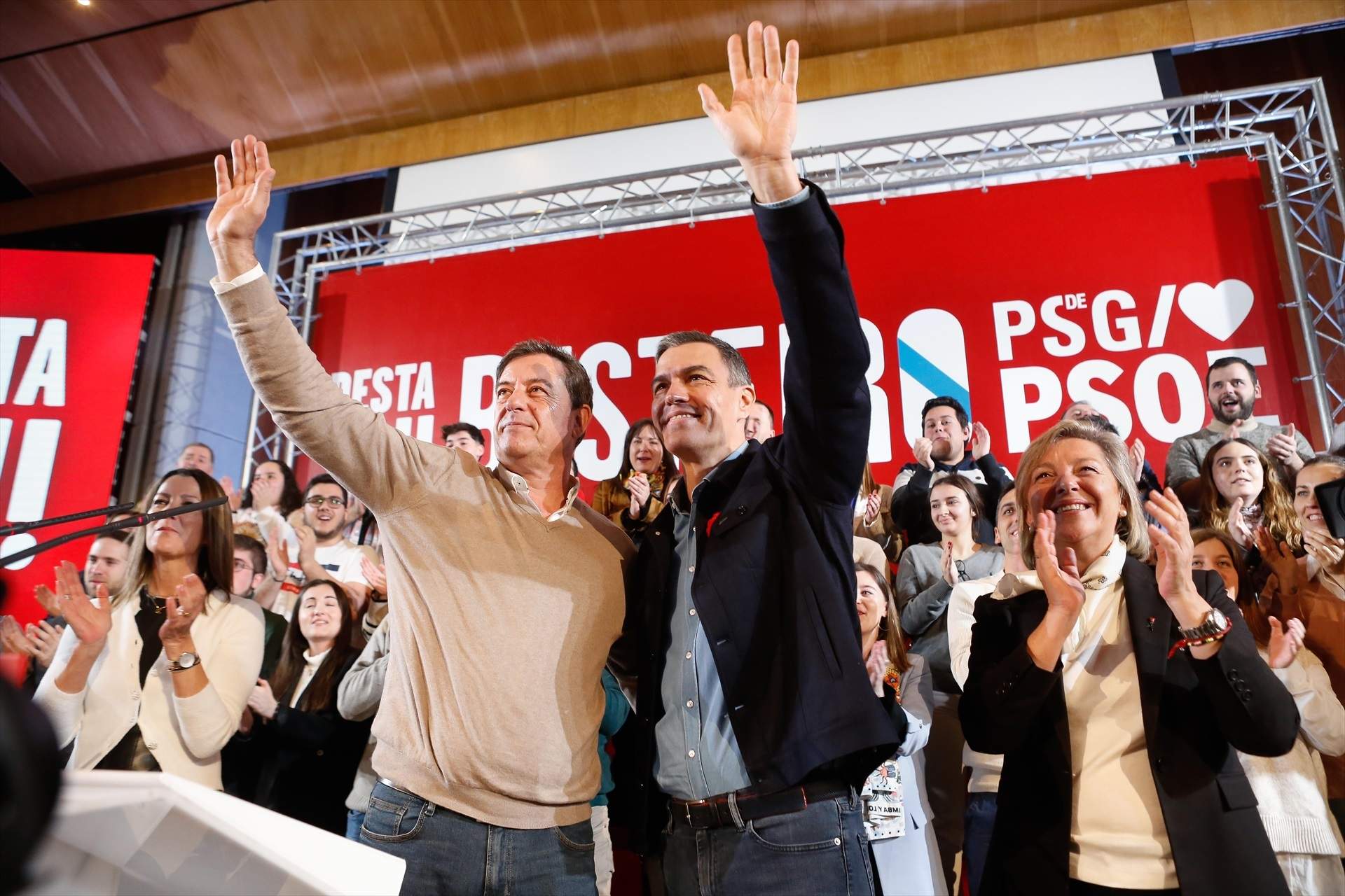Un PSdeG en horas bajas confía en el empuje de Sánchez para movilizar el voto progresista