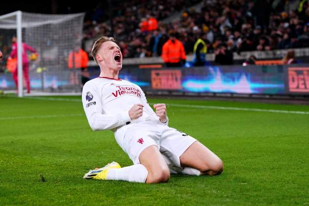 Scott McTominay celebrando con rabia un gol con el Manchester United / Foto: Europa Press