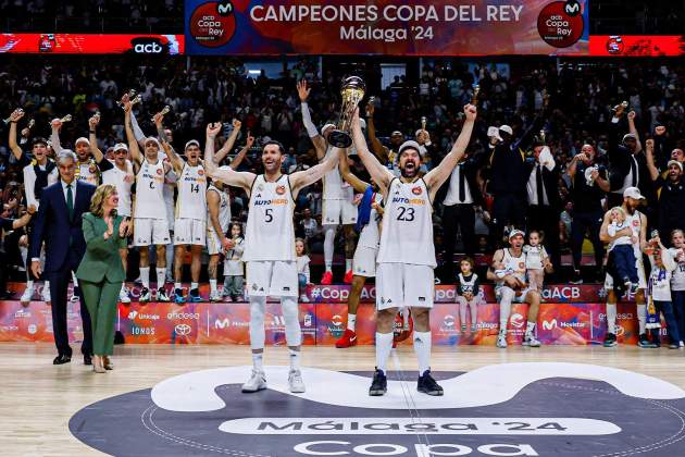 El Real Madrid de baloncesto celebrando la Copa del Rey / Foto: Real Madrid El Real Madrid de baloncesto celebrando la Copa del Rey / Foto: Real Madrid