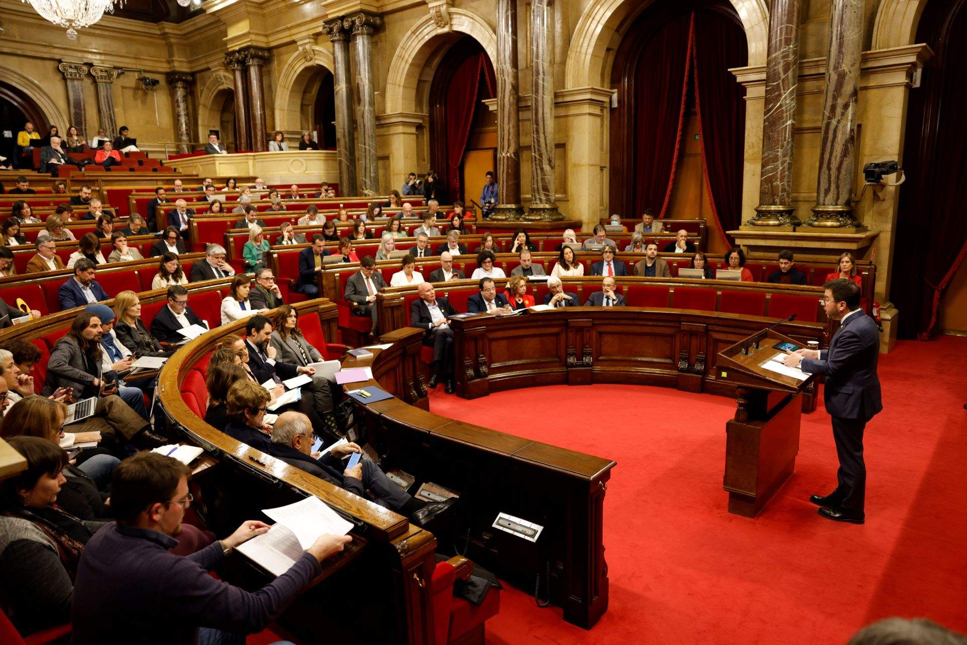 Pere Aragonès defends handling of Catalonia's drought but opposition rejects his discourse