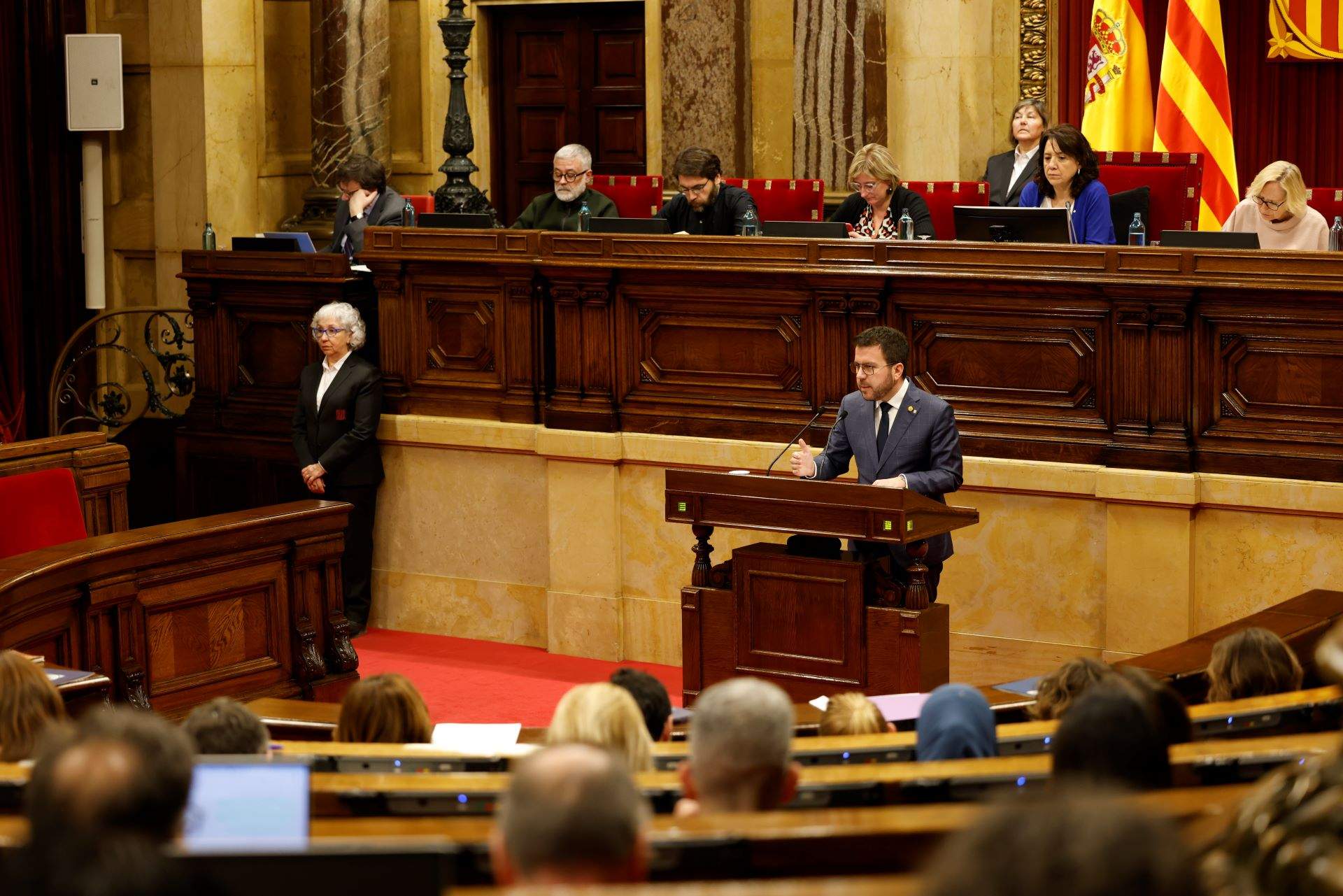 Aragonès reclama apoyo a sus presupuestos para destinar 1.045 millones a la lucha contra la sequía