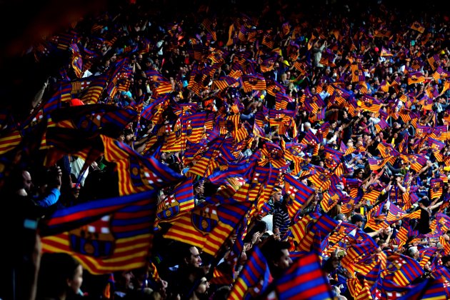 Camp Nou Banderes Barça Reial Societat EFE