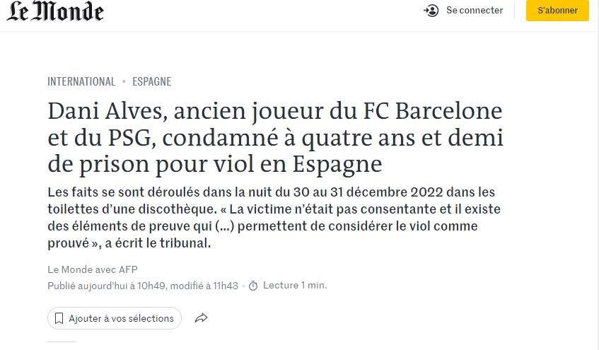 le monde dani alves