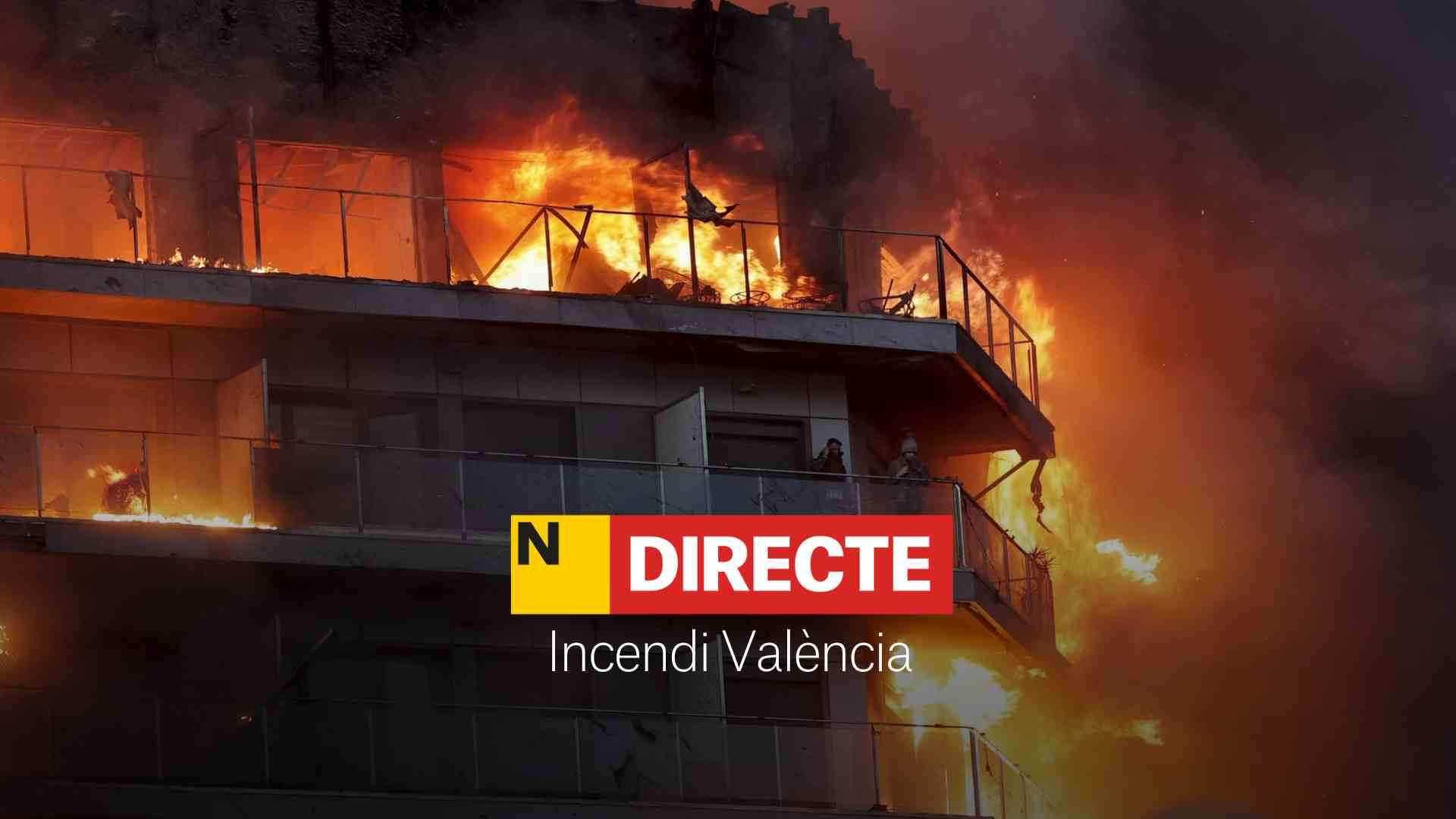 Incendio en Valencia, DIRECTO | Última hora de los heridos, rescatados y fuego en el edificio de Campanar