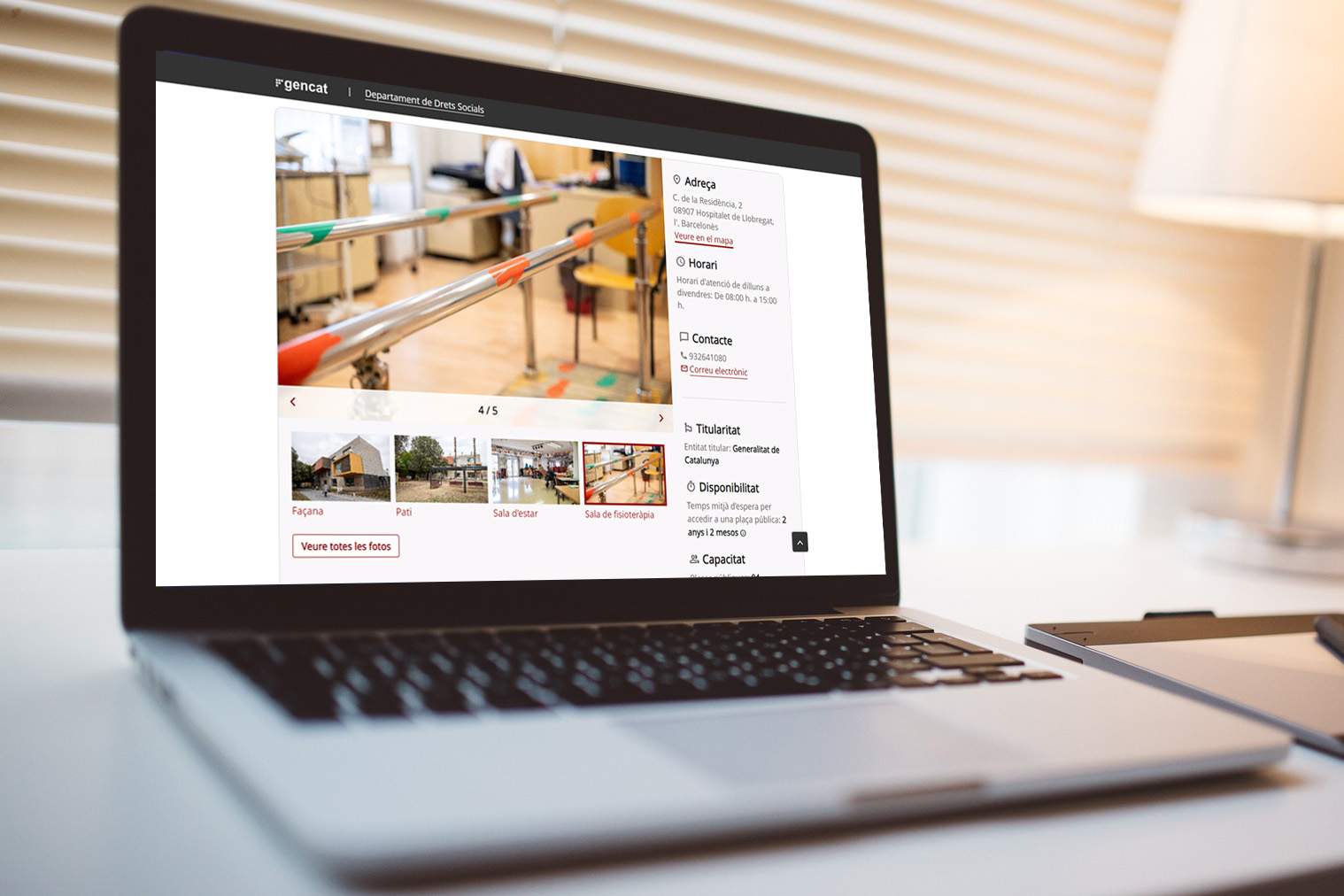 La Generalitat crea un cercador web de residències i centres d'atenció a gent gran