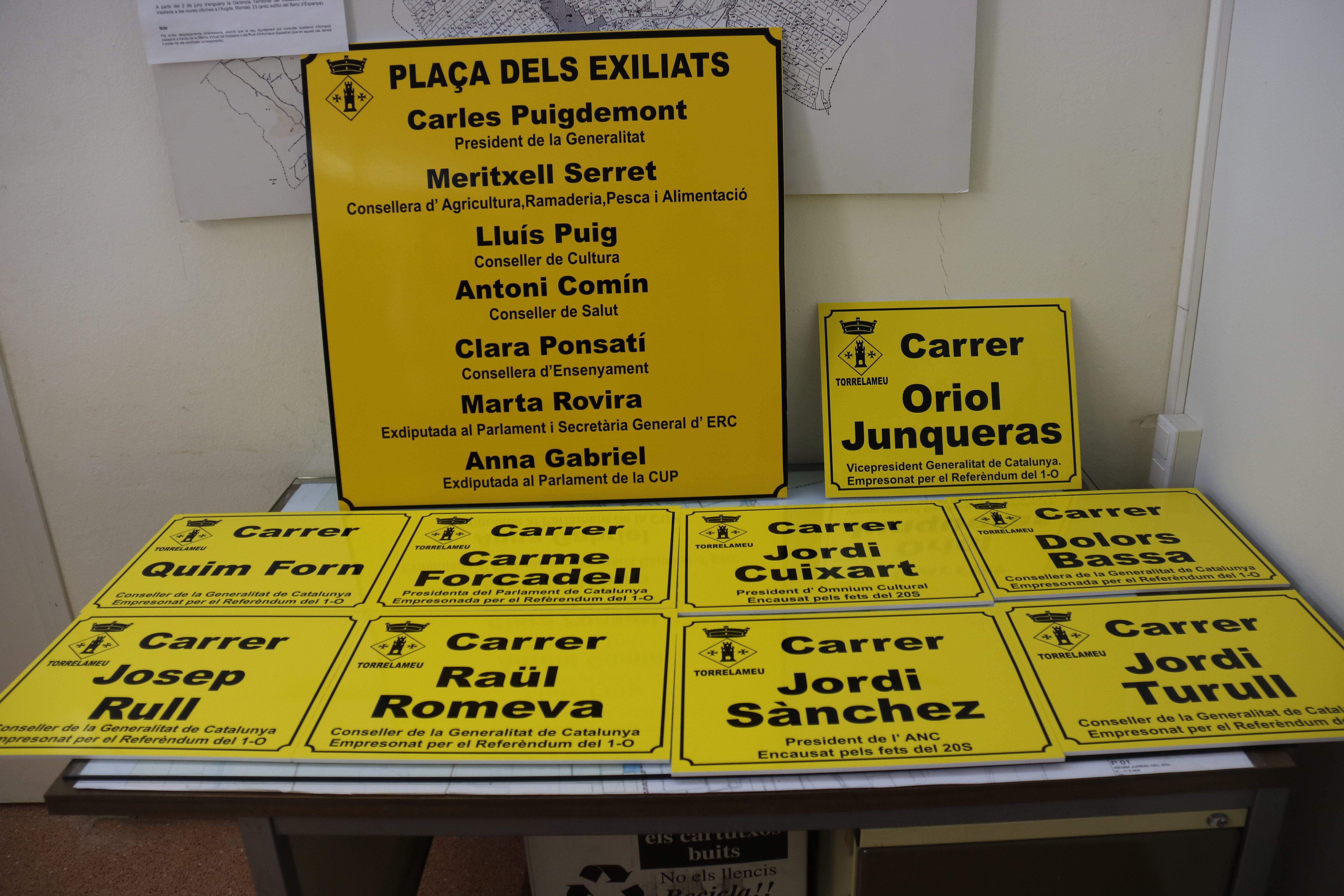 Un poble lleidatà dedica carrers als presos polítics i una plaça als exiliats