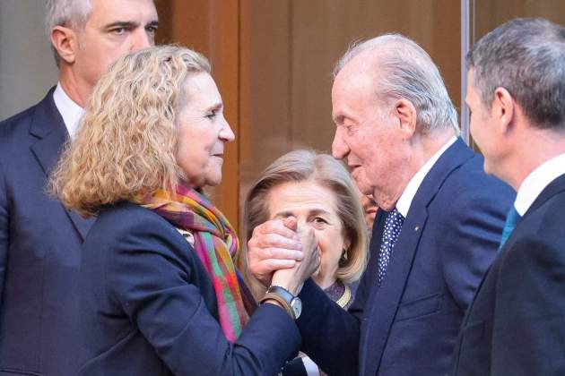 La infanta Elena y Juan Carlos I