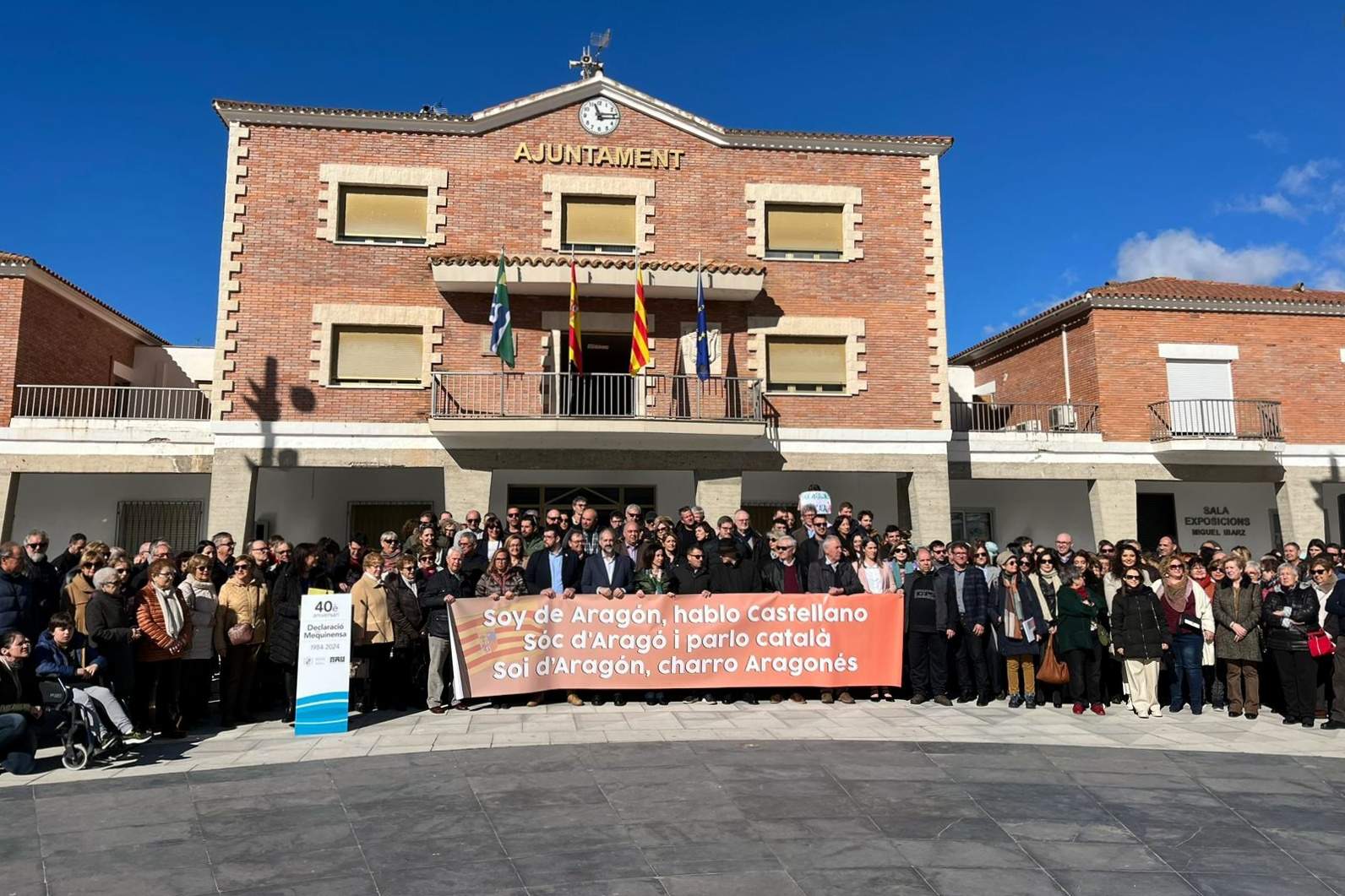 Más de 40 municipios defienden en Mequinensa el uso del catalán y el aragonés ante la ofensiva del PP y Vox