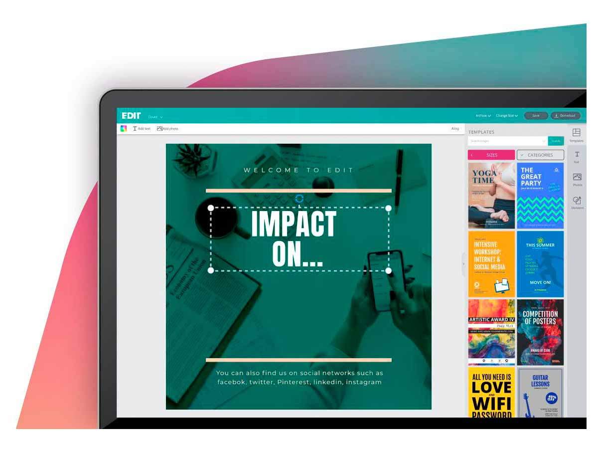 Si no ets dissenyador però necessites materials gràfics atractius, tens una opció online Made in Spain