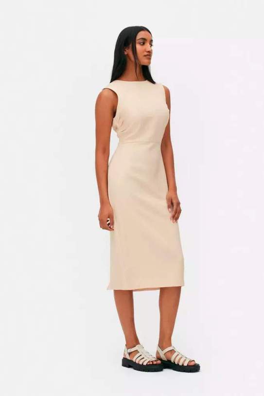 Vestido midi lápiz sin mangas1