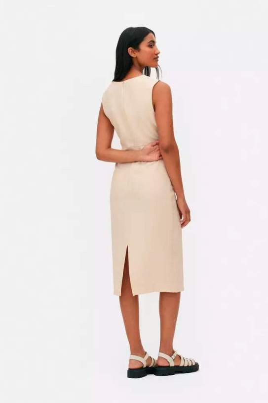 Vestido midi lápiz sin mangas