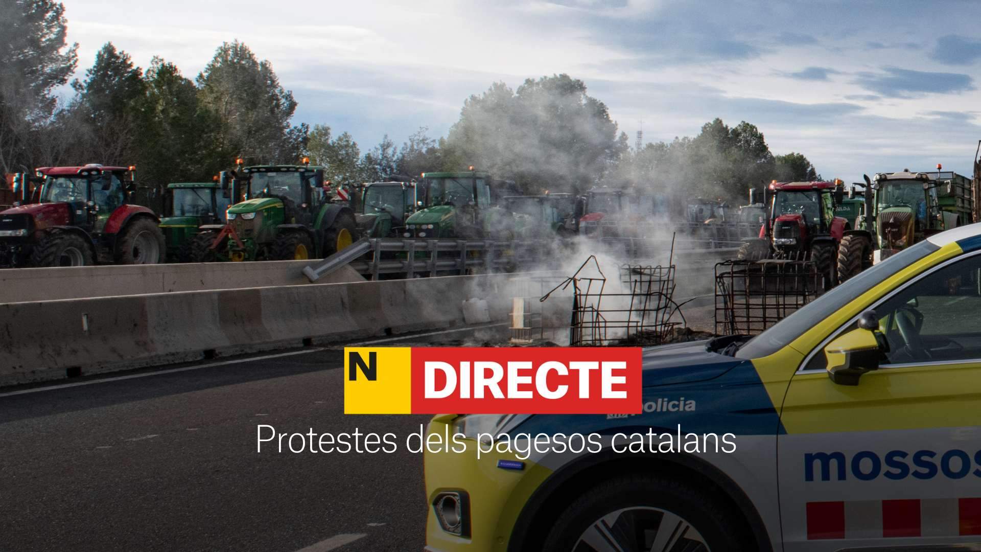 Protestas de agricultores en Catalunya, DIRECTO | Carreteras cortadas hoy, última hora