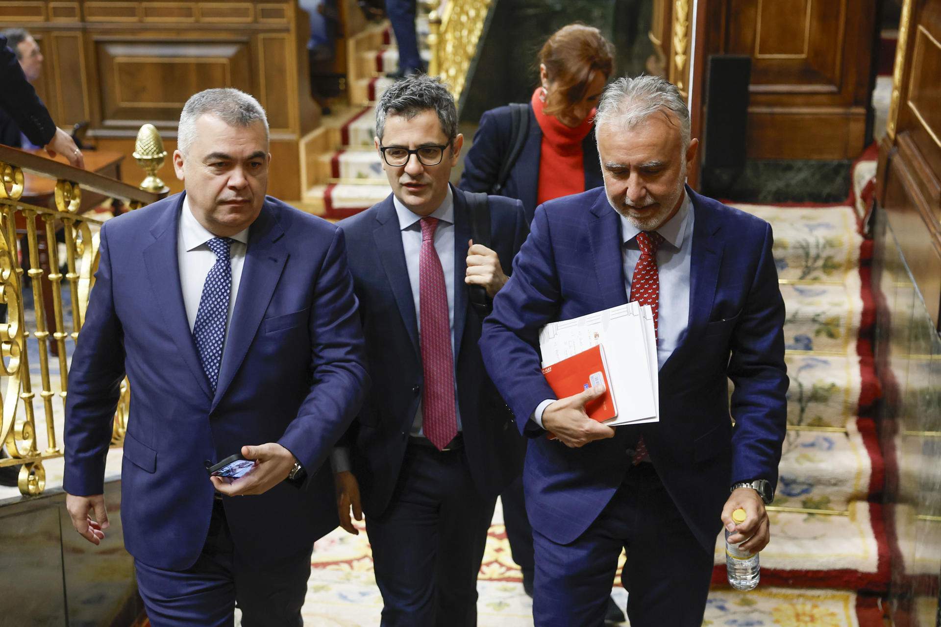 Abatimiento del PSOE en el Congreso por la ruptura con Ábalos: "Mucha tristeza"