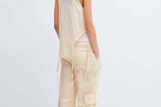 Pantalón cargo lyocell Pantalón cargo lyocell