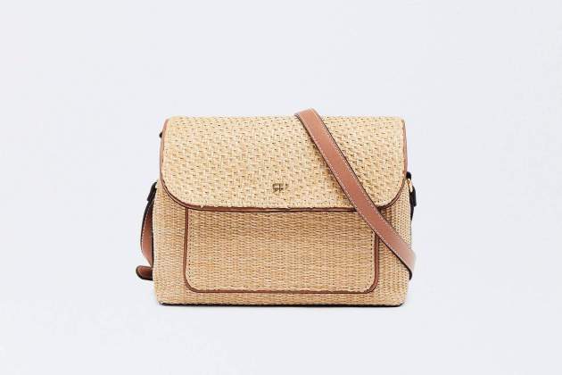 Bolso bandolera efecto paja