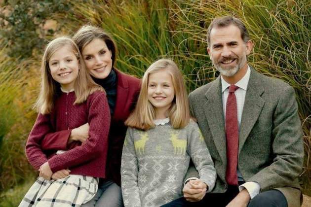 postal de navidad de Felipe y Letizia