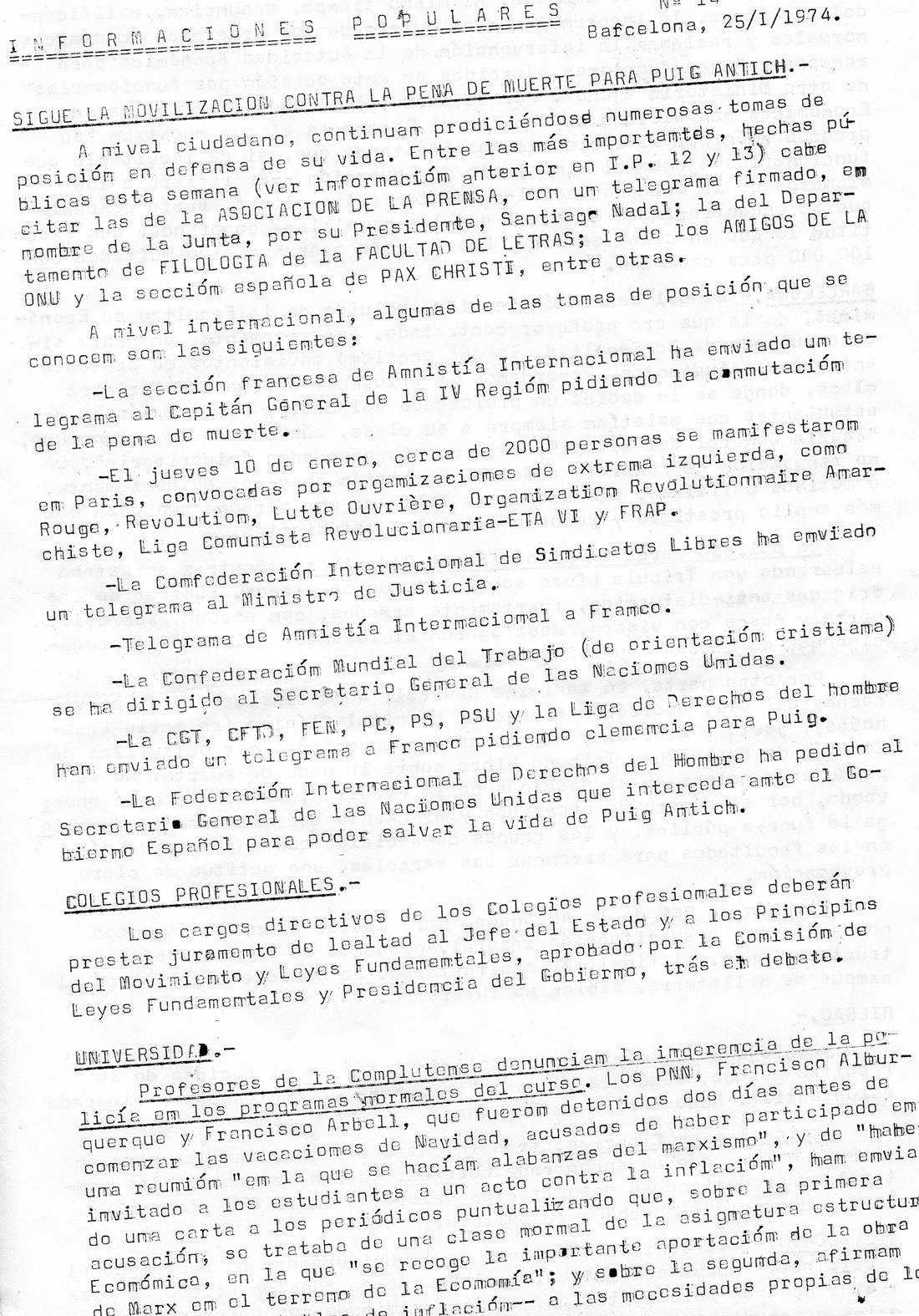 puig antich INFORMACIONES POPULARES Nº 14  MOVILITZACIONS PUIG ANTICH (1)