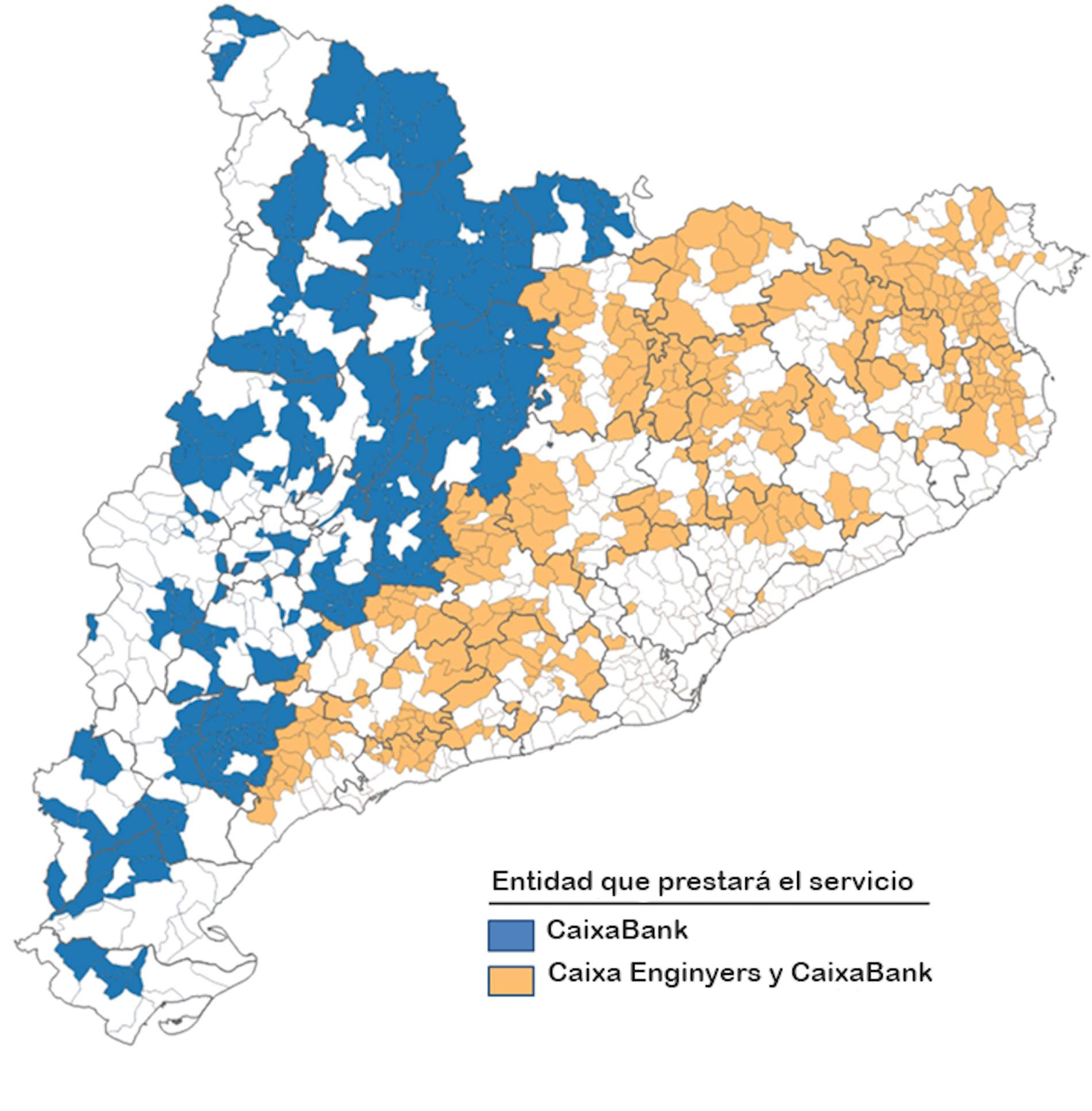 Mapa Catalunya entitats bancaries Mapa Catalunya entitats bancaries