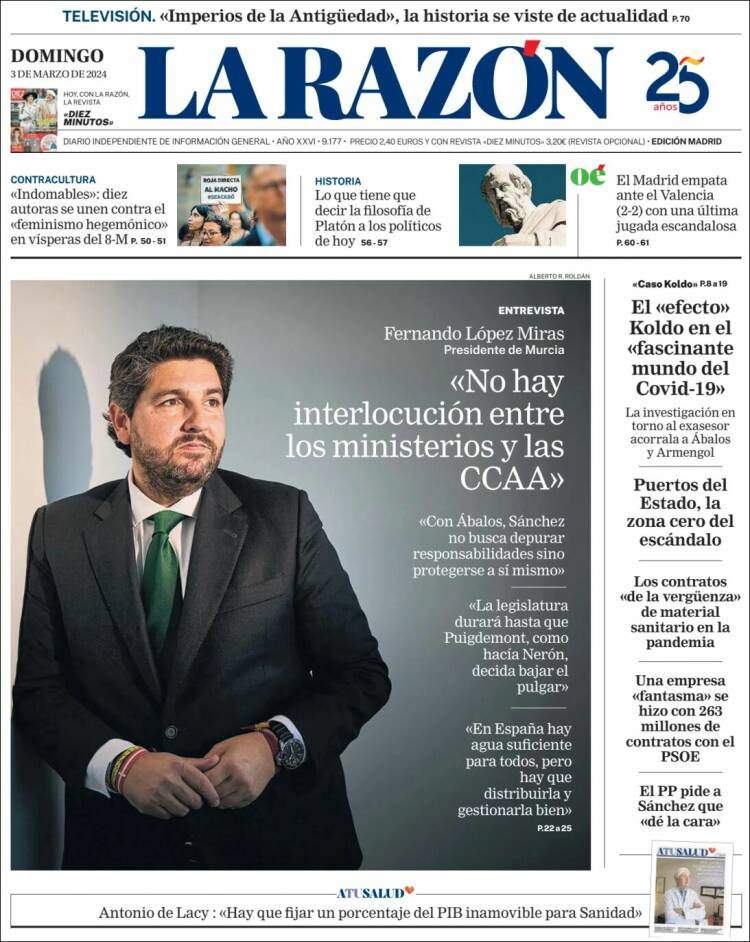 La Razón 3 de març La Razón 3 de març