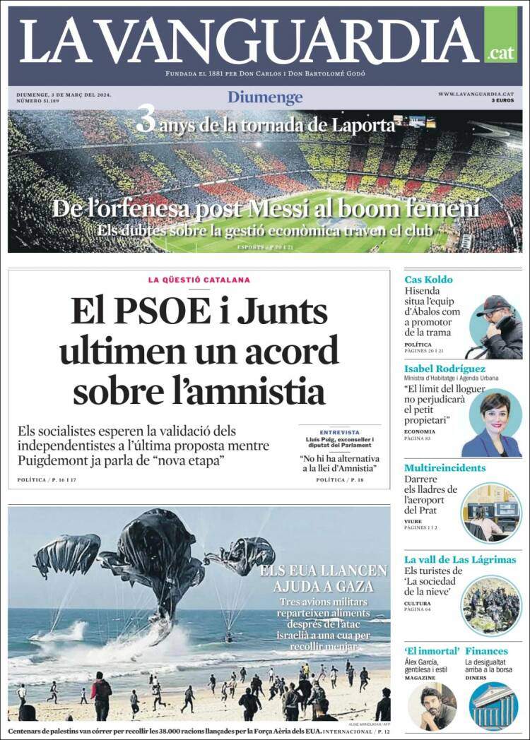 La Vanguardia 3 de març CAT La Vanguardia 3 de març CAT