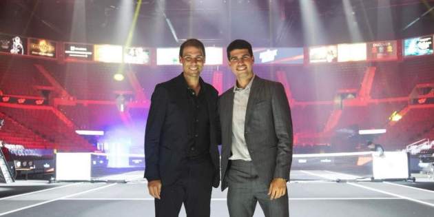 Rafa Nadal y Carlos Alcaraz antes de celebrar su exhibición en Las Vegas / Foto: @carlosalcaraz Rafa Nadal y Carlos Alcaraz antes de celebrar su exhibición en Las Vegas / Foto: @carlosalcaraz