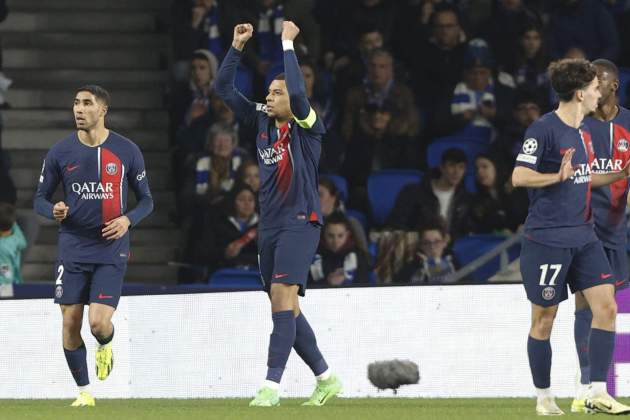 Kylian Mbappé celebración gol PSG / Foto: EFE