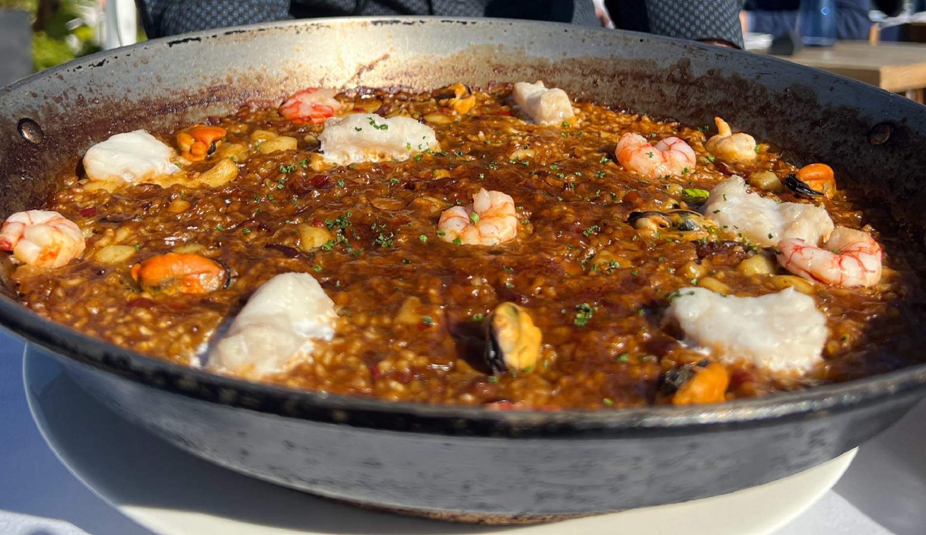 Un arroz de señoritos con vistas al Port de Barcelona