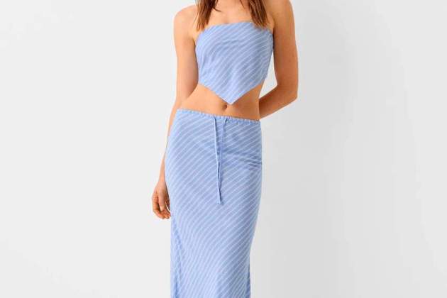 Faldilla|Falda midi ratlles Faldilla|Falda midi ratlles