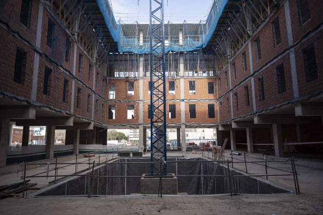 Construcció centre penitenciari obert Zona Franca. Pati interior. Foto: Irene Vilà Capafons Construcció centre penitenciari obert Zona Franca. Pati interior. Foto: Irene Vilà Capafons