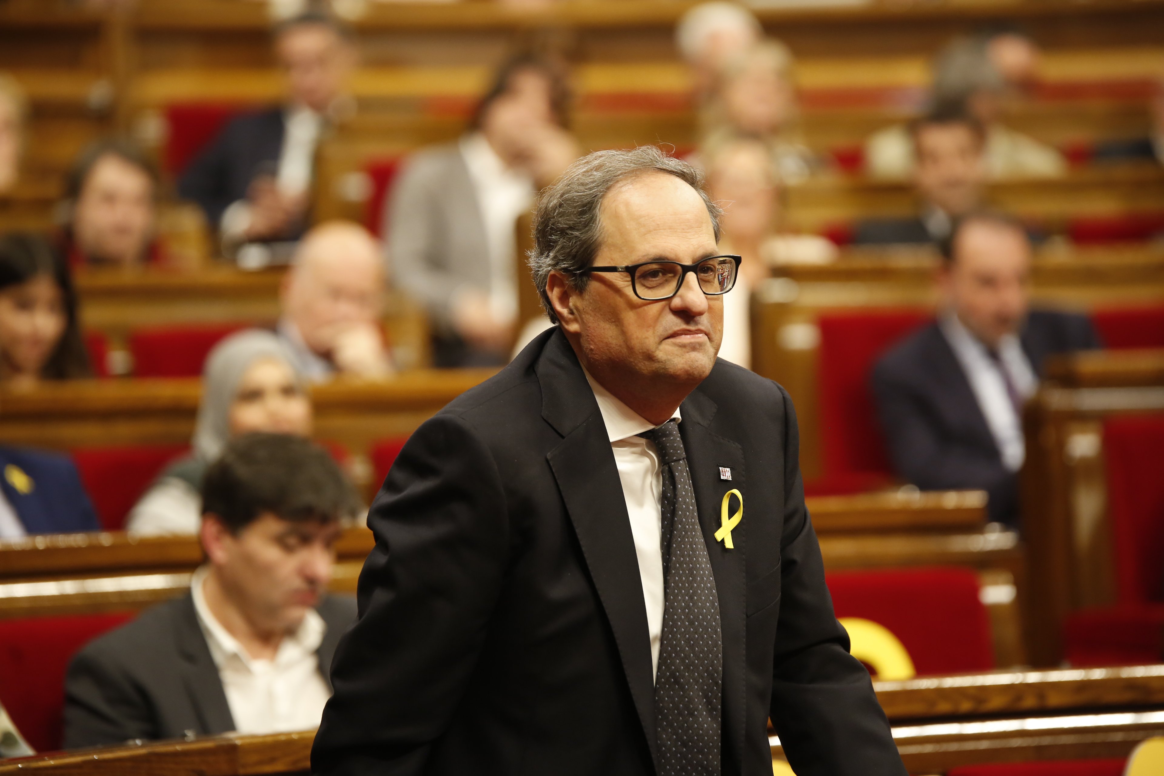 Torra seurà sol a la bancada del Govern al ple d’aquest divendres