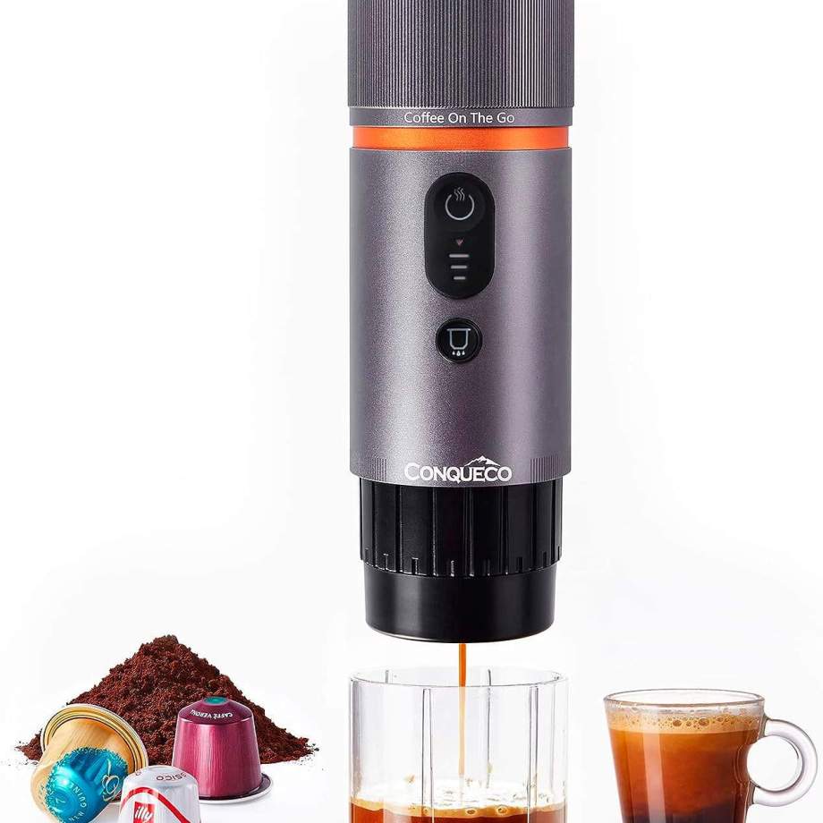 Cafetera portátil compatible con cápsula de Espresso de CONQUECO1 Cafetera portátil compatible con cápsula de Espresso de CONQUECO1