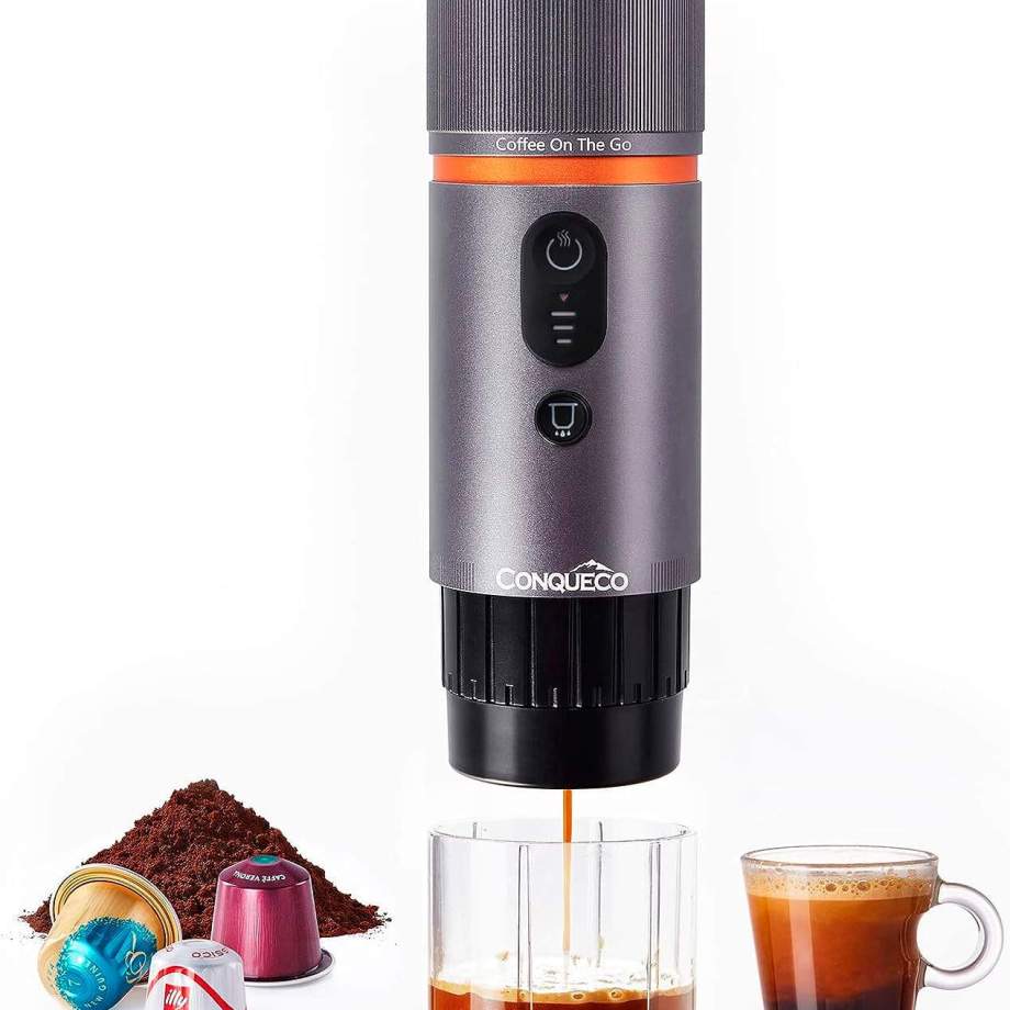 Cafetera portátil compatible con cápsula de Espresso de CONQUECO1