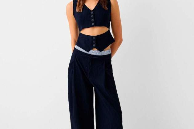 Pantalons goma cintura ratllen diplomàtica Pantalons goma cintura ratllen diplomàtica