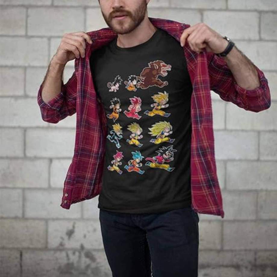 Camiseta de diseño evoluciones Goku | Dragon Ball Camiseta de diseño evoluciones Goku | Dragon Ball