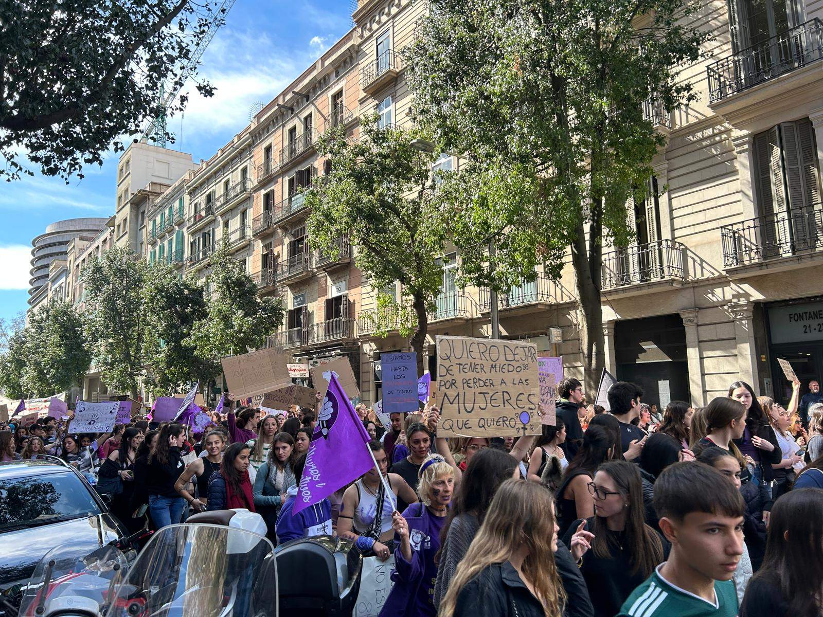 Manifestació Barcelona 8M estudiants Bel Franco Manifestació Barcelona 8M estudiants Bel Franco