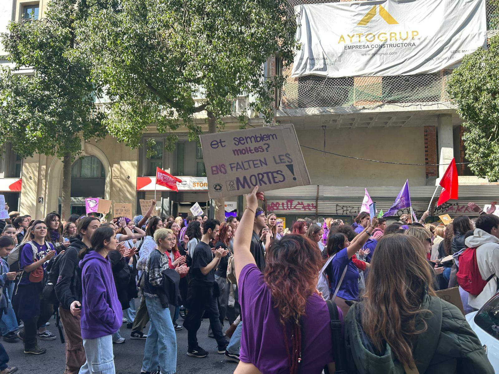 Manifestació Barcelona 8M estudiants Bel Franco Manifestació Barcelona 8M estudiants Bel Franco