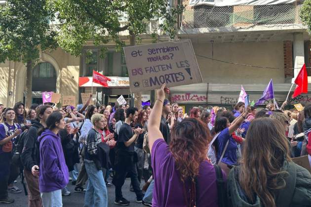 Manifestació Barcelona 8M estudiants Bel Franco