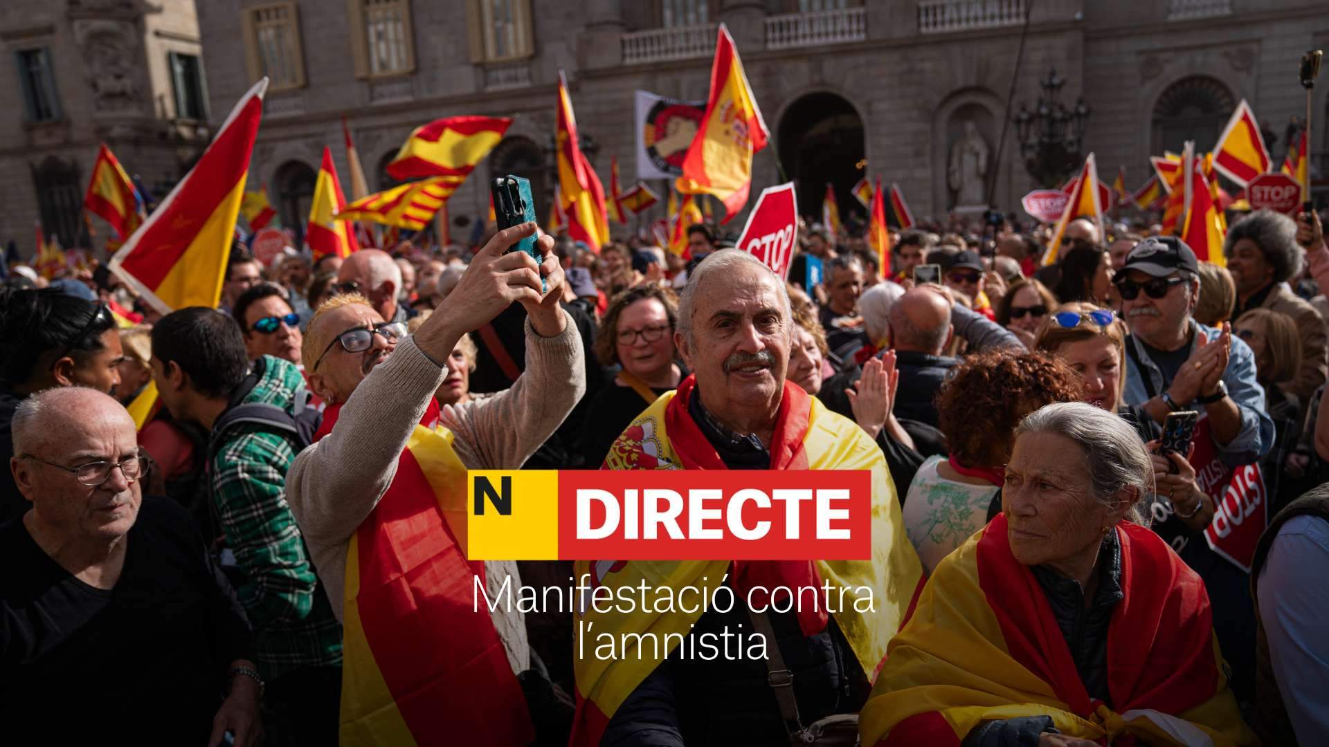 Manifestació a Barcelona contra l'amnistia, DIRECTE | Última hora