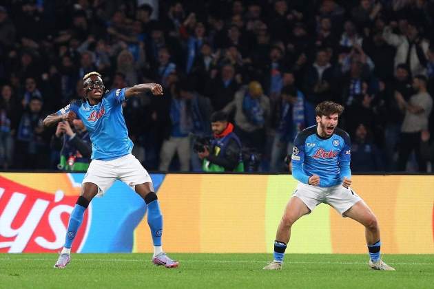 Osimhen y Kvaratskhelia celebran un gol con el Nápoles / Foto: Europa Press Osimhen y Kvaratskhelia celebran un gol con el Nápoles / Foto: Europa Press
