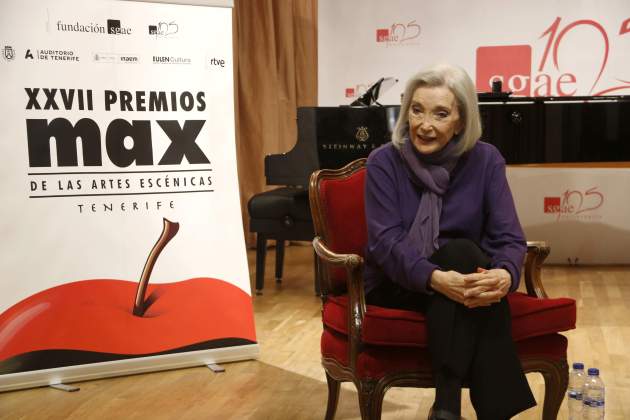 Núria Espert a la seu de l'SGAE a Madrid